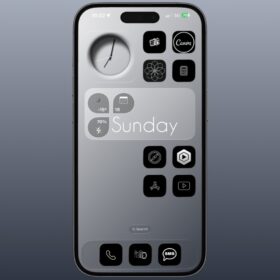 Clean iPhone homescreen setup