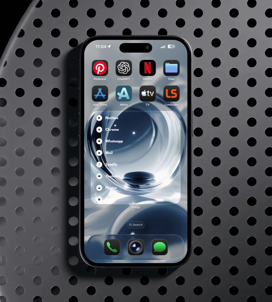 Iphone homescreen customization