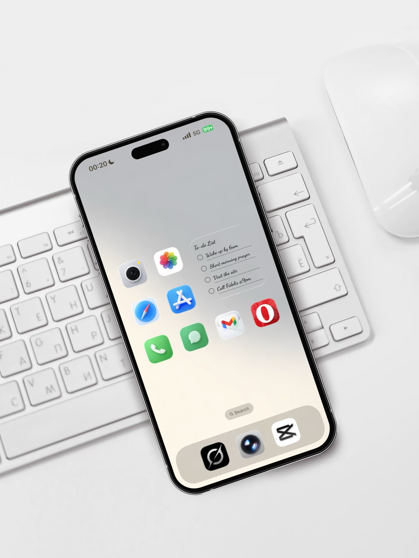 Clean iPhone homescreen setup ideas